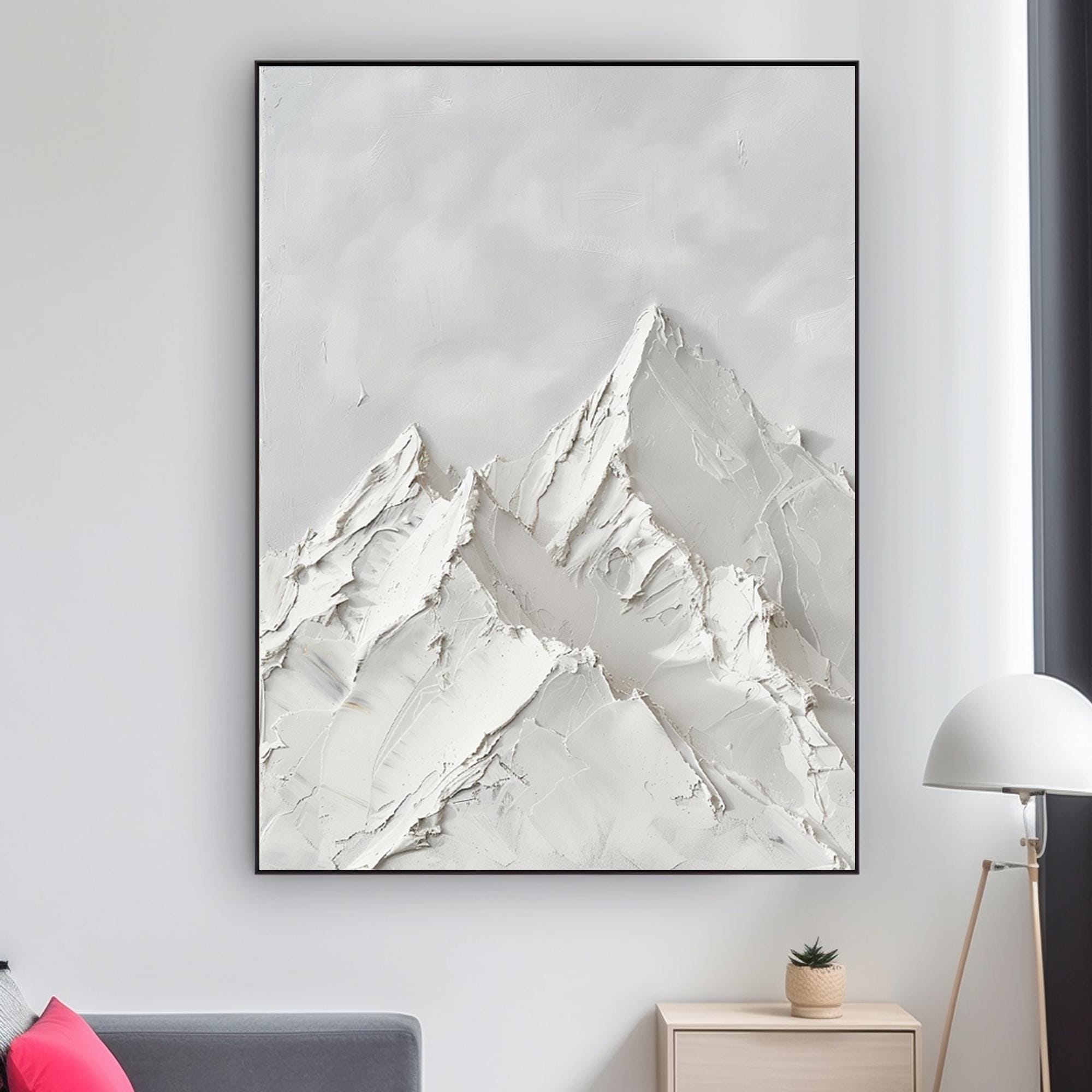 Drifting Mist Over Snowy Peaks