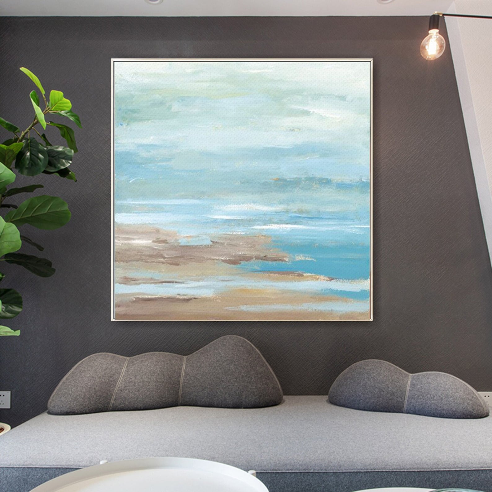 Blue Shadows Over a Sunken Islet