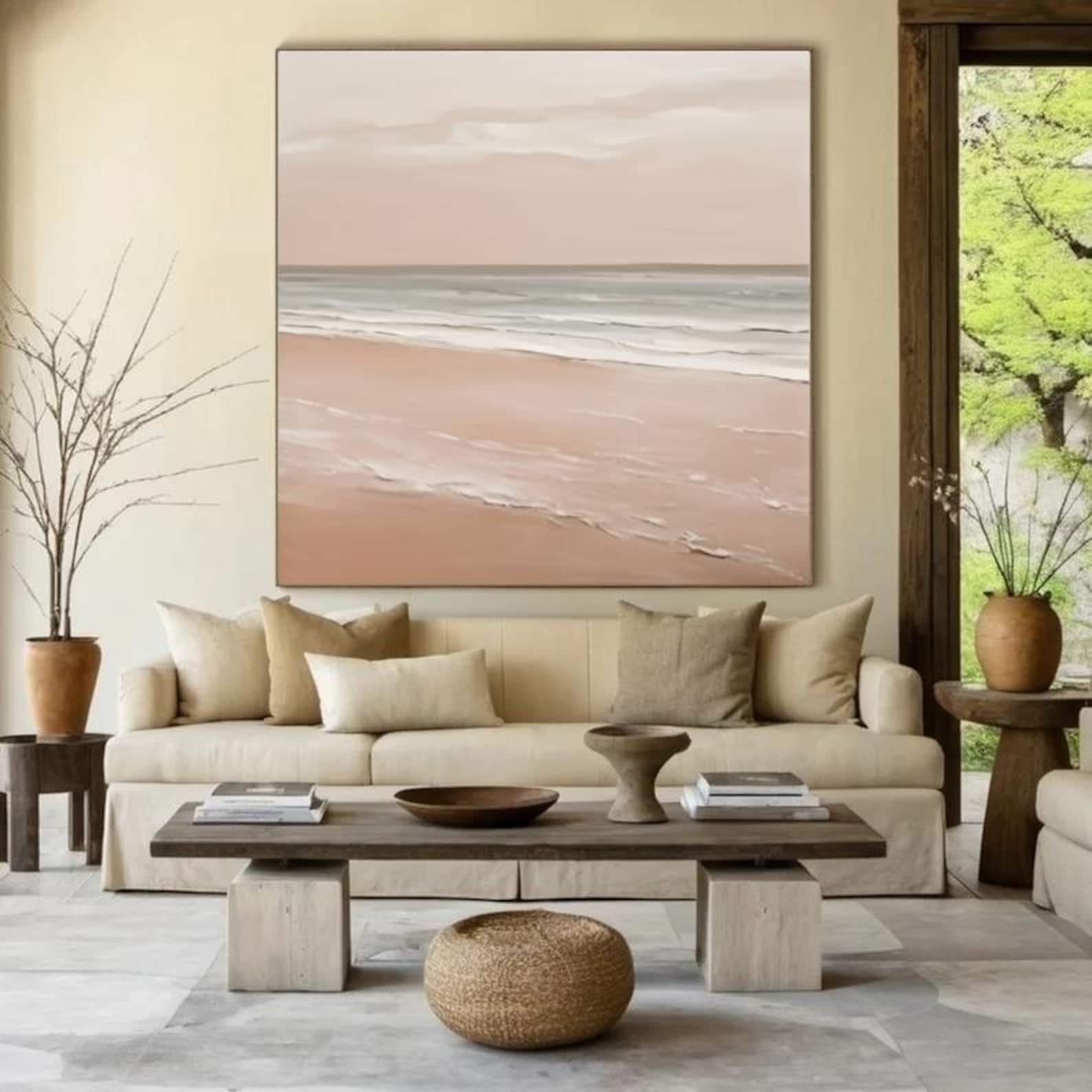 Blush Hues of the Evening Shore