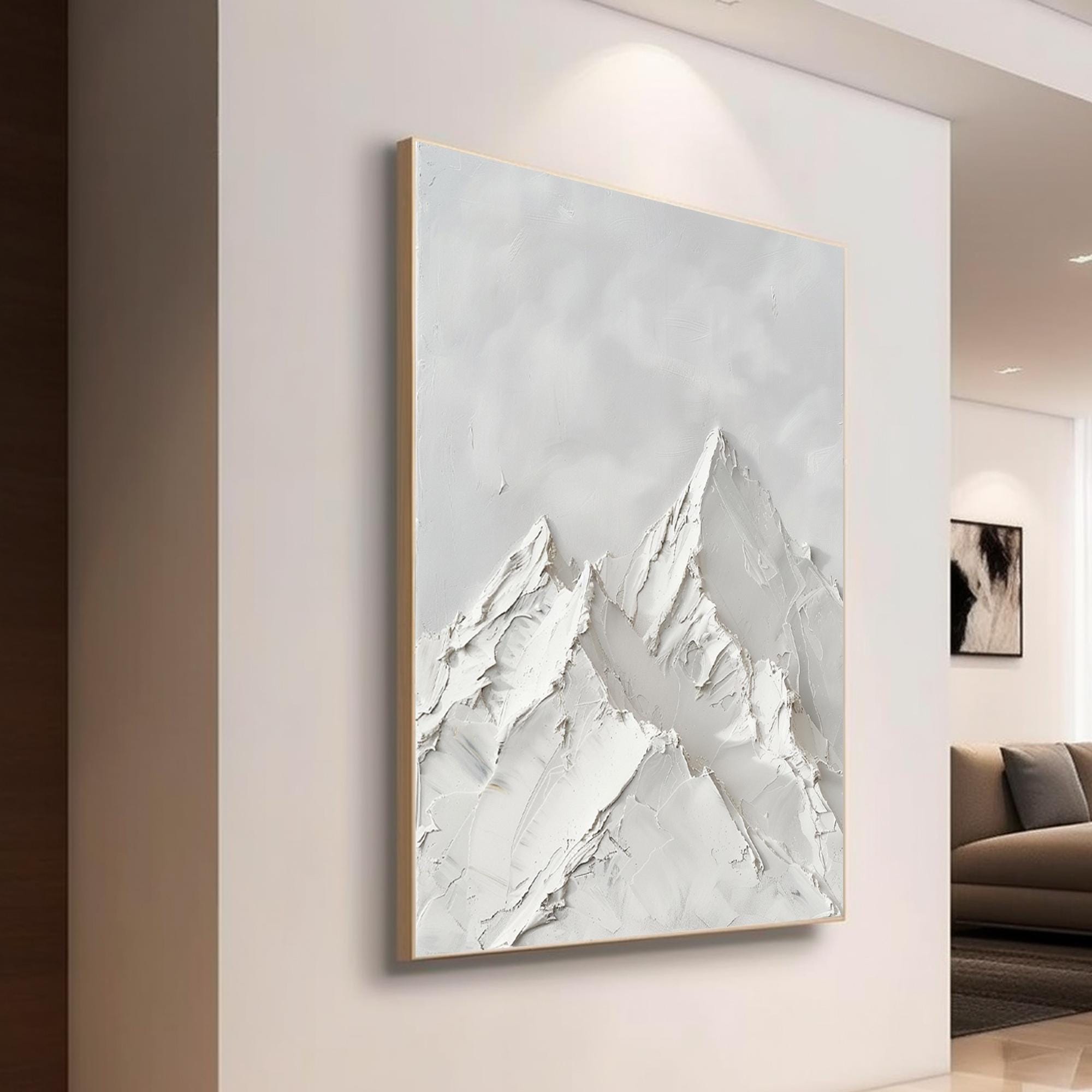 Drifting Mist Over Snowy Peaks