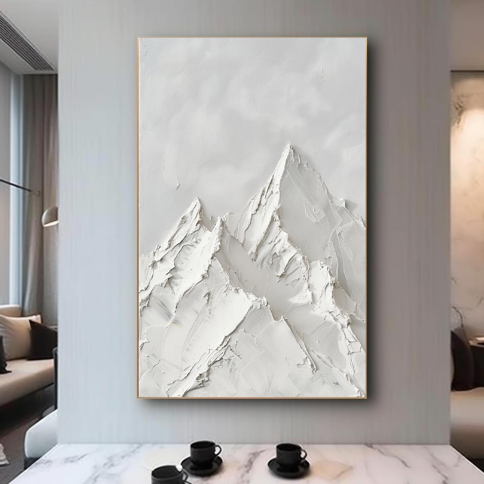 Drifting Mist Over Snowy Peaks