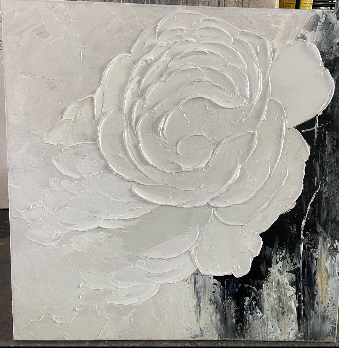 Elegance White Petal Painting