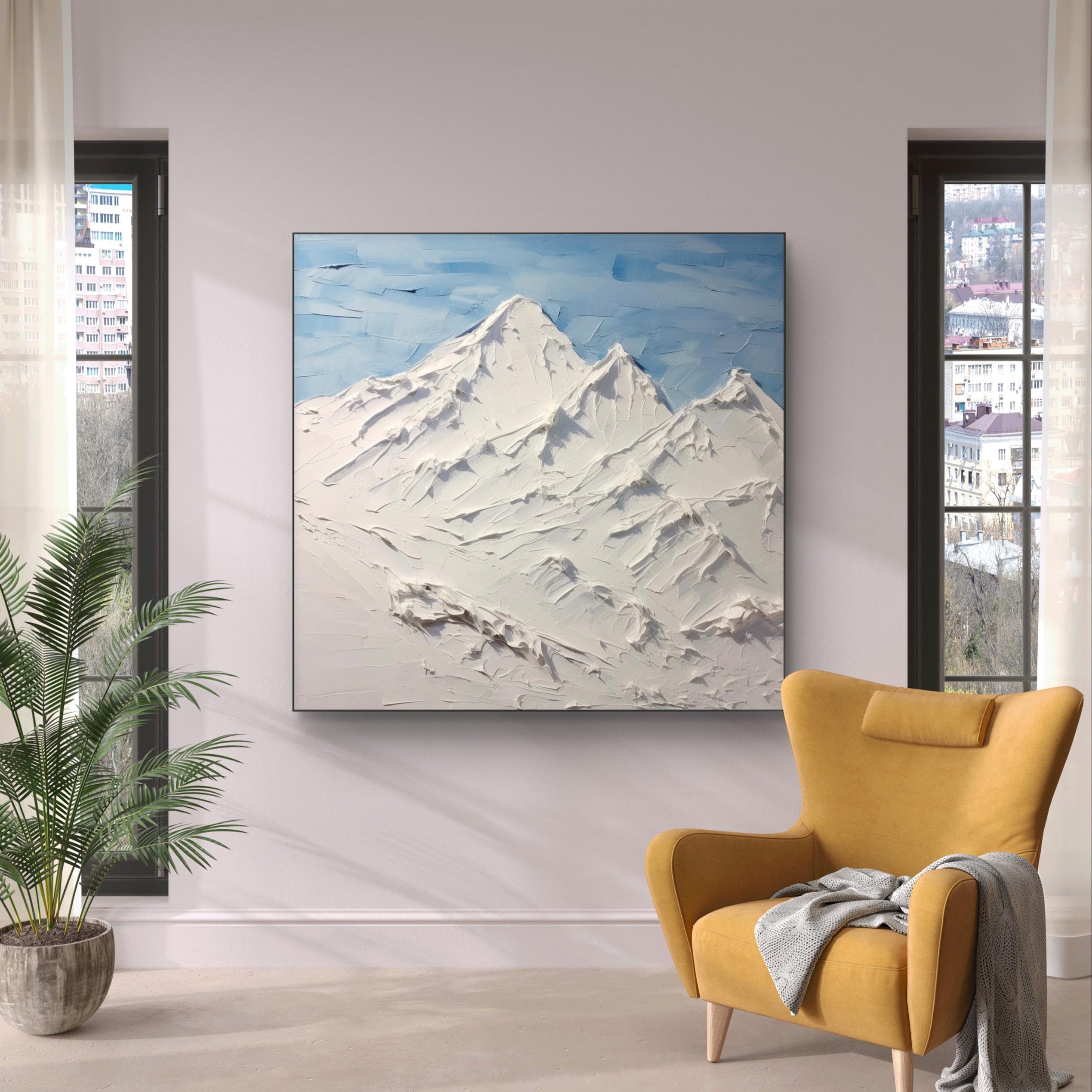 Snowy Heights Beneath the Azure