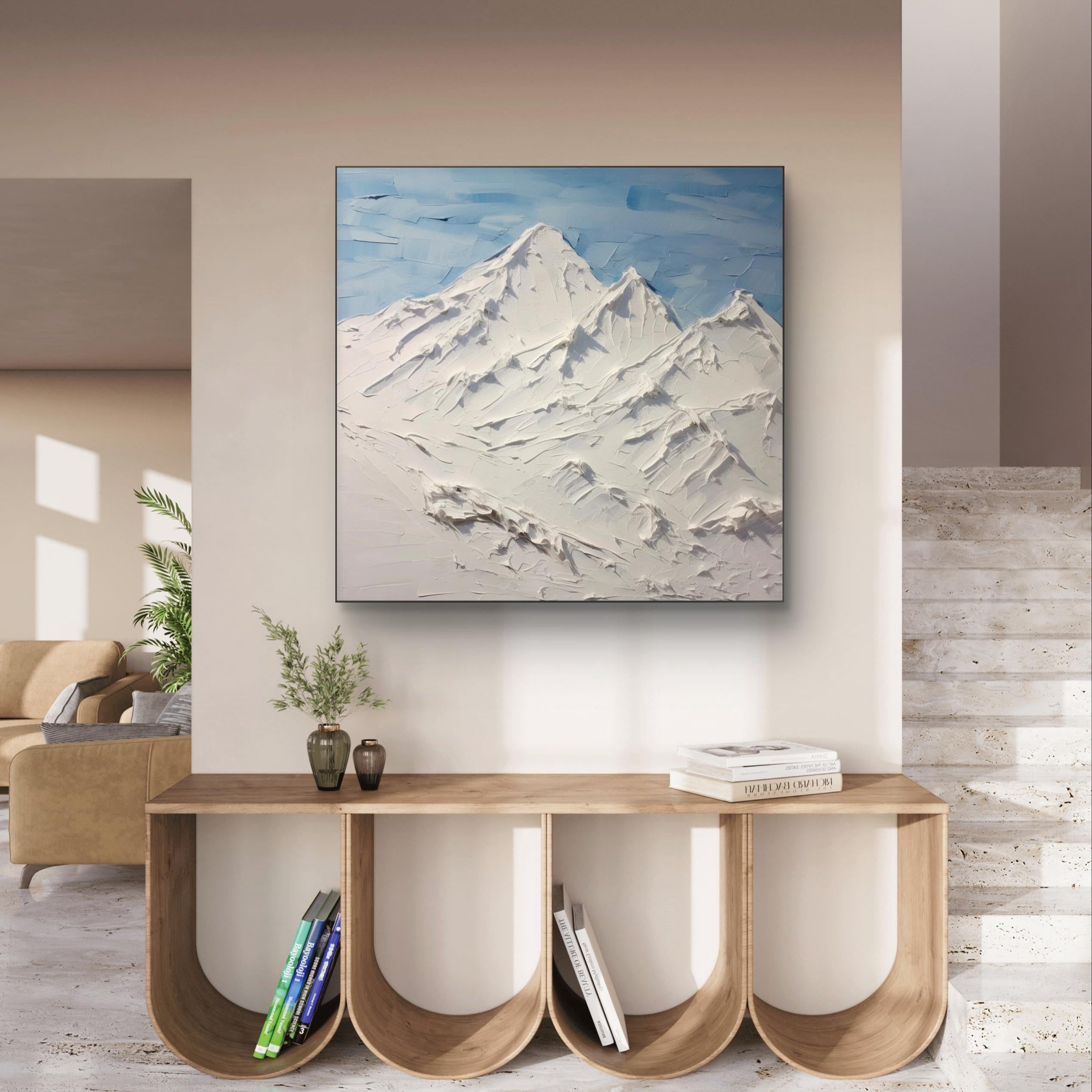 Snowy Heights Beneath the Azure