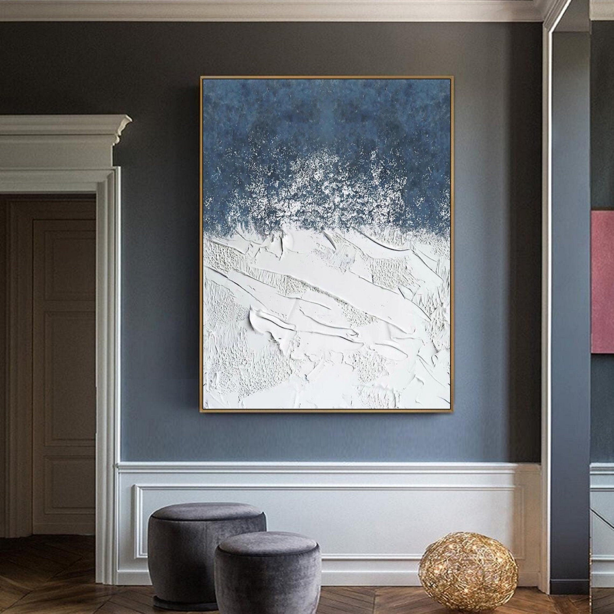 Weaving Blue and White