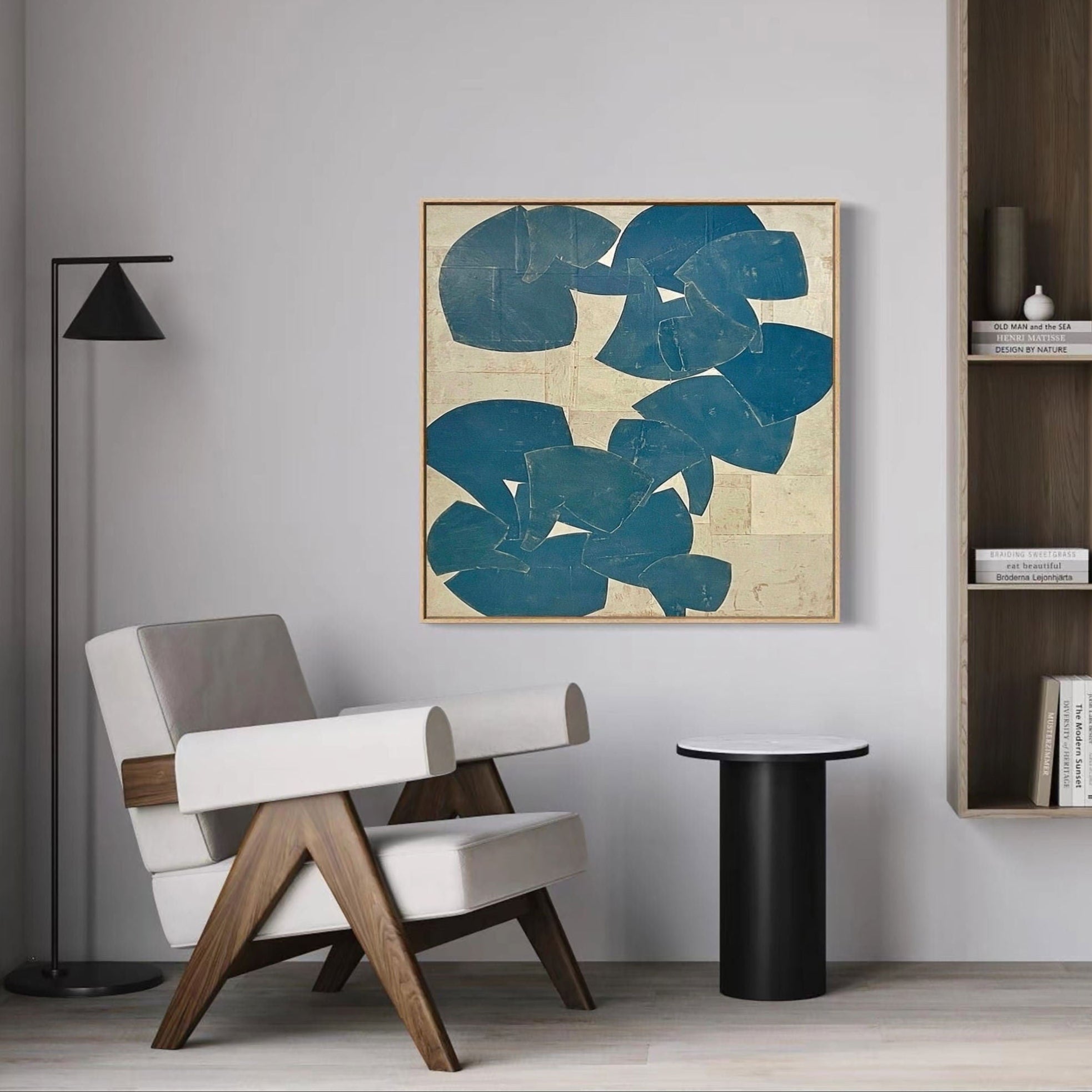 Intersecting Blue Lines