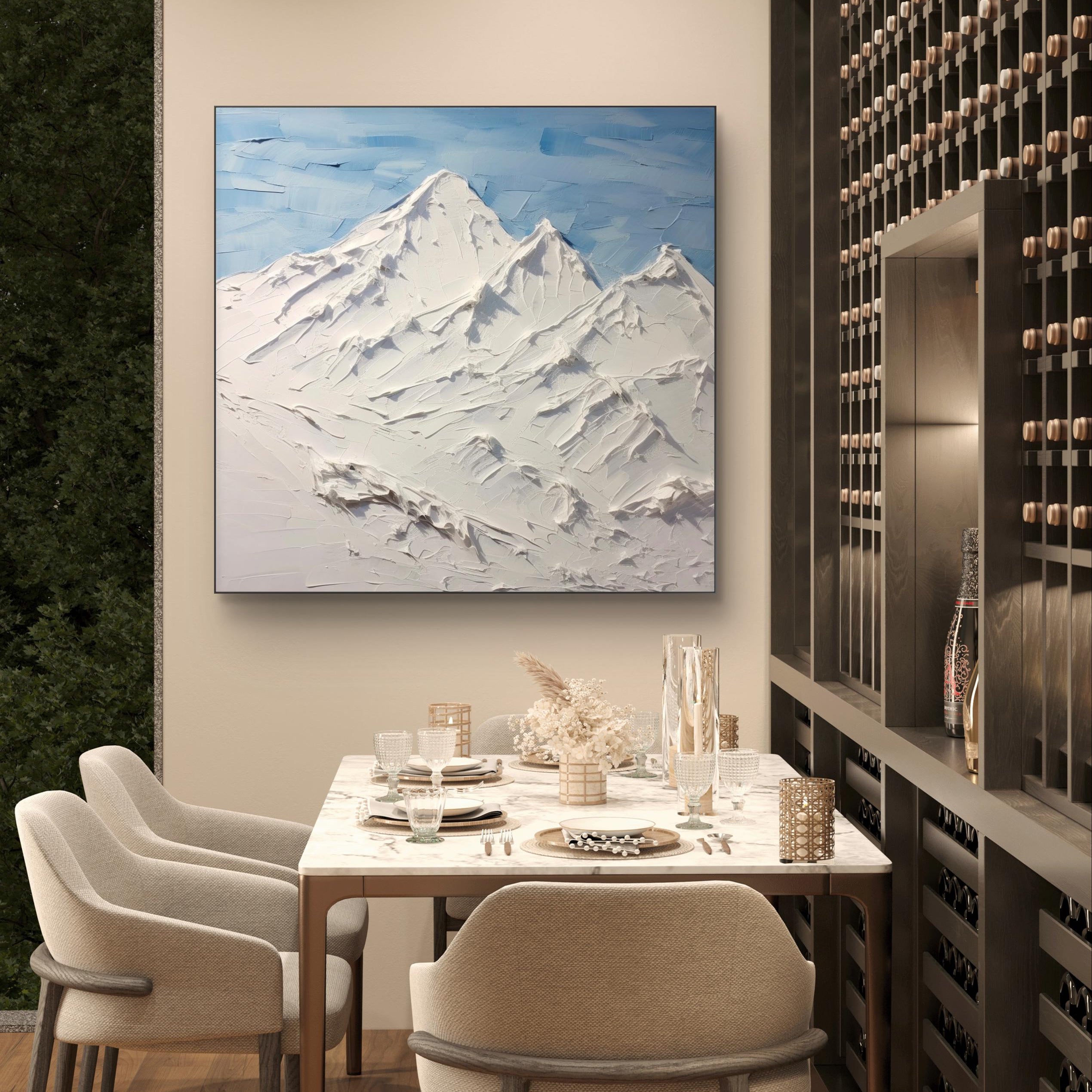 Snowy Heights Beneath the Azure