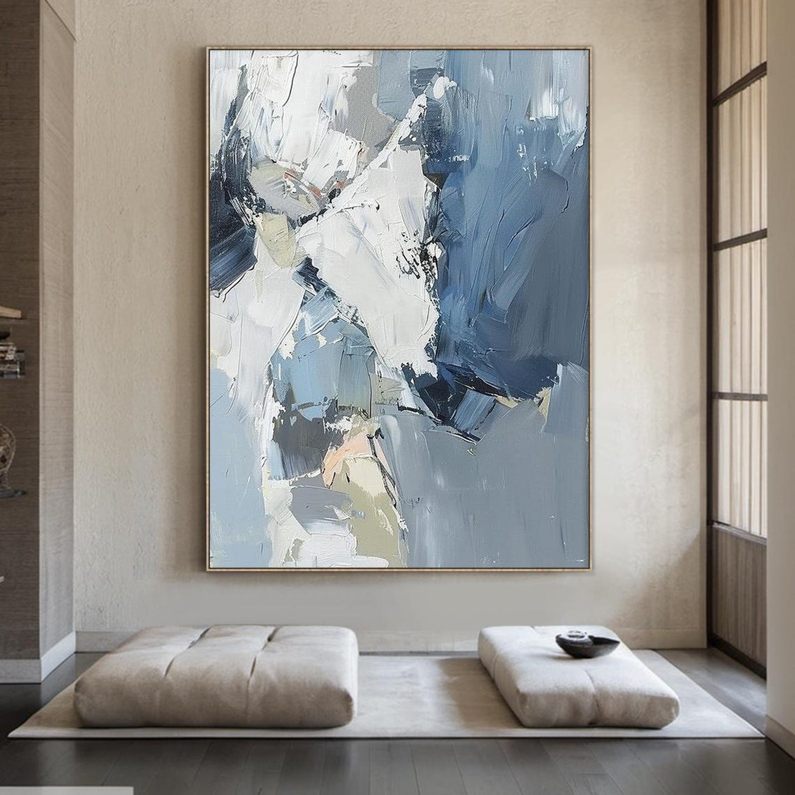 Broken Lines in Cool Blue